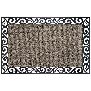 18 x 30 10372037 Earth Taupe GrassWorx Clean Machine Filigree Welcome Doormat 18 x 30 10372037 Earth Taupe GrassWorx Clean Machine Filigree Welcome Doormat
